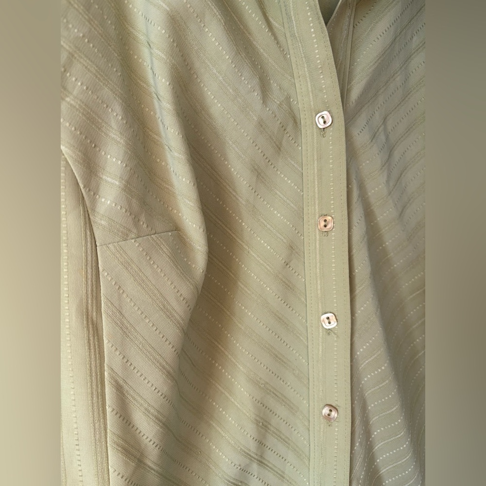 Fred David Light Green Women's Button-Down Blouse - Picture 10 of 10